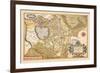 Map of Italy near Florence-Abraham Ortelius-Framed Art Print