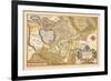 Map of Italy near Florence-Abraham Ortelius-Framed Premium Giclee Print