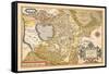 Map of Italy near Florence-Abraham Ortelius-Framed Stretched Canvas