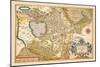 Map of Italy near Florence-Abraham Ortelius-Mounted Art Print