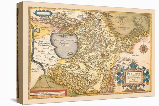 Map of Italy near Florence-Abraham Ortelius-Stretched Canvas