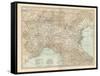 Map of Italy, Northern Part-Encyclopaedia Britannica-Framed Stretched Canvas