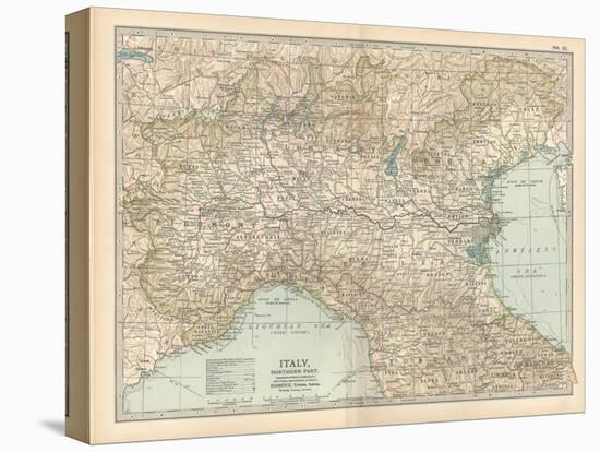 Map of Italy, Northern Part-Encyclopaedia Britannica-Stretched Canvas