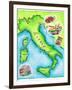 Map of Italy-Jennifer Thermes-Framed Photographic Print