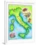 Map of Italy-Jennifer Thermes-Framed Photographic Print