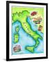 Map of Italy-Jennifer Thermes-Framed Photographic Print