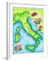 Map of Italy-Jennifer Thermes-Framed Photographic Print