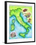 Map of Italy-Jennifer Thermes-Framed Photographic Print