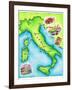 Map of Italy-Jennifer Thermes-Framed Photographic Print