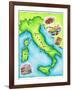 Map of Italy-Jennifer Thermes-Framed Photographic Print