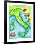 Map of Italy-Jennifer Thermes-Framed Photographic Print