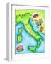 Map of Italy-Jennifer Thermes-Framed Photographic Print