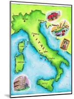 Map of Italy-Jennifer Thermes-Mounted Photographic Print