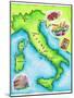 Map of Italy-Jennifer Thermes-Mounted Photographic Print