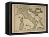 Map of Italy-Joan Blaeu-Framed Stretched Canvas