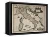 Map of Italy-William and Jan Blaeu-Framed Stretched Canvas