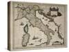 Map of Italy-William and Jan Blaeu-Stretched Canvas