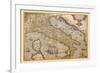 Map of Italy-Abraham Ortelius-Framed Art Print