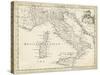 Map of Italy-T. Jeffreys-Stretched Canvas