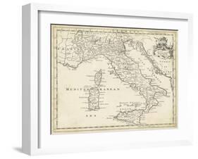 Map of Italy-T. Jeffreys-Framed Art Print