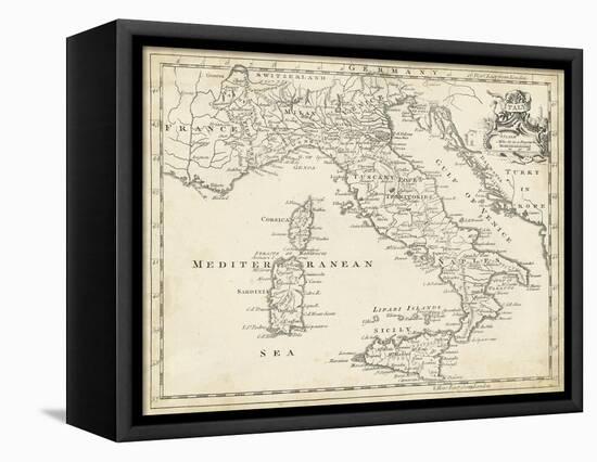 Map of Italy-T. Jeffreys-Framed Stretched Canvas