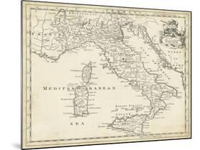 Map of Italy-T. Jeffreys-Mounted Art Print