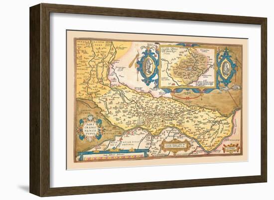 Map of Italy-Abraham Ortelius-Framed Art Print