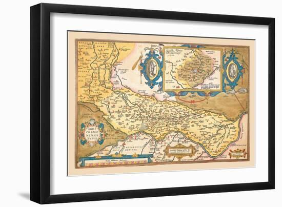 Map of Italy-Abraham Ortelius-Framed Art Print