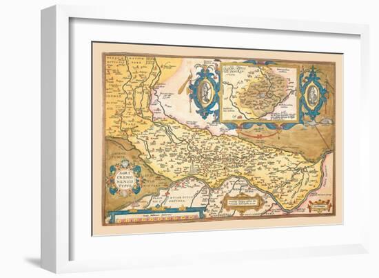 Map of Italy-Abraham Ortelius-Framed Art Print