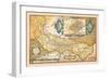 Map of Italy-Abraham Ortelius-Framed Art Print