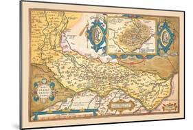 Map of Italy-Abraham Ortelius-Mounted Art Print