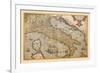 Map of Italy-Abraham Ortelius-Framed Art Print
