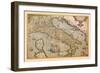 Map of Italy-Abraham Ortelius-Framed Art Print