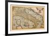 Map of Italy-Abraham Ortelius-Framed Premium Giclee Print