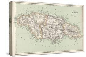 Map of Jamaica-null-Stretched Canvas