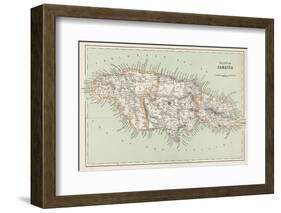 Map of Jamaica-null-Framed Photographic Print