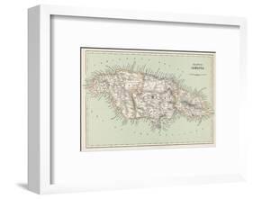 Map of Jamaica-null-Framed Photographic Print