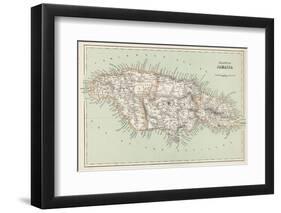 Map of Jamaica-null-Framed Photographic Print