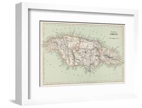 Map of Jamaica-null-Framed Photographic Print