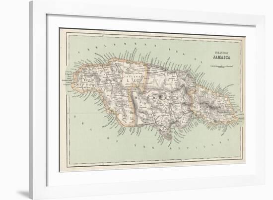 Map of Jamaica-null-Framed Photographic Print