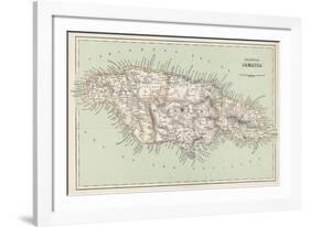 Map of Jamaica-null-Framed Photographic Print