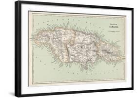 Map of Jamaica-null-Framed Photographic Print