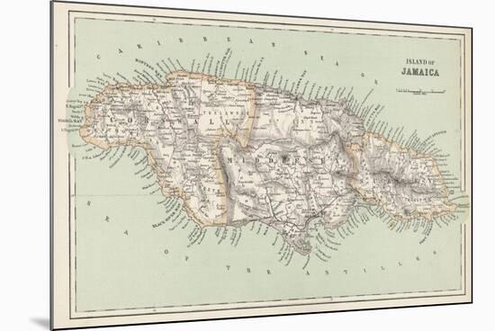 Map of Jamaica-null-Mounted Photographic Print