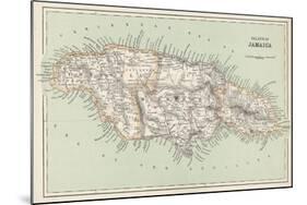 Map of Jamaica-null-Mounted Photographic Print