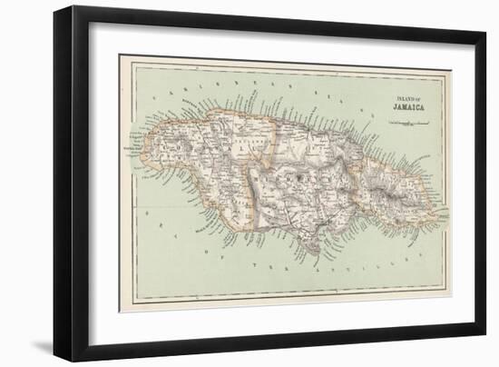 Map of Jamaica-null-Framed Photographic Print