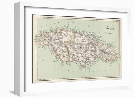 Map of Jamaica-null-Framed Photographic Print