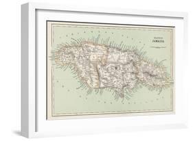 Map of Jamaica-null-Framed Photographic Print