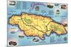 Map of Jamaica-null-Mounted Art Print