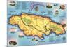 Map of Jamaica-null-Mounted Premium Giclee Print