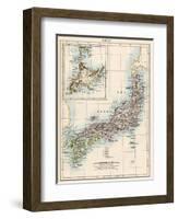 Map of Japan, 1870s-null-Framed Premium Giclee Print